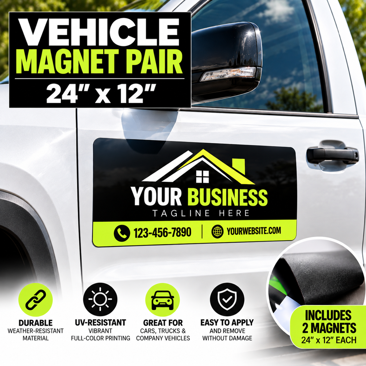 Vehicle Magnet Pair — 24" x 12"