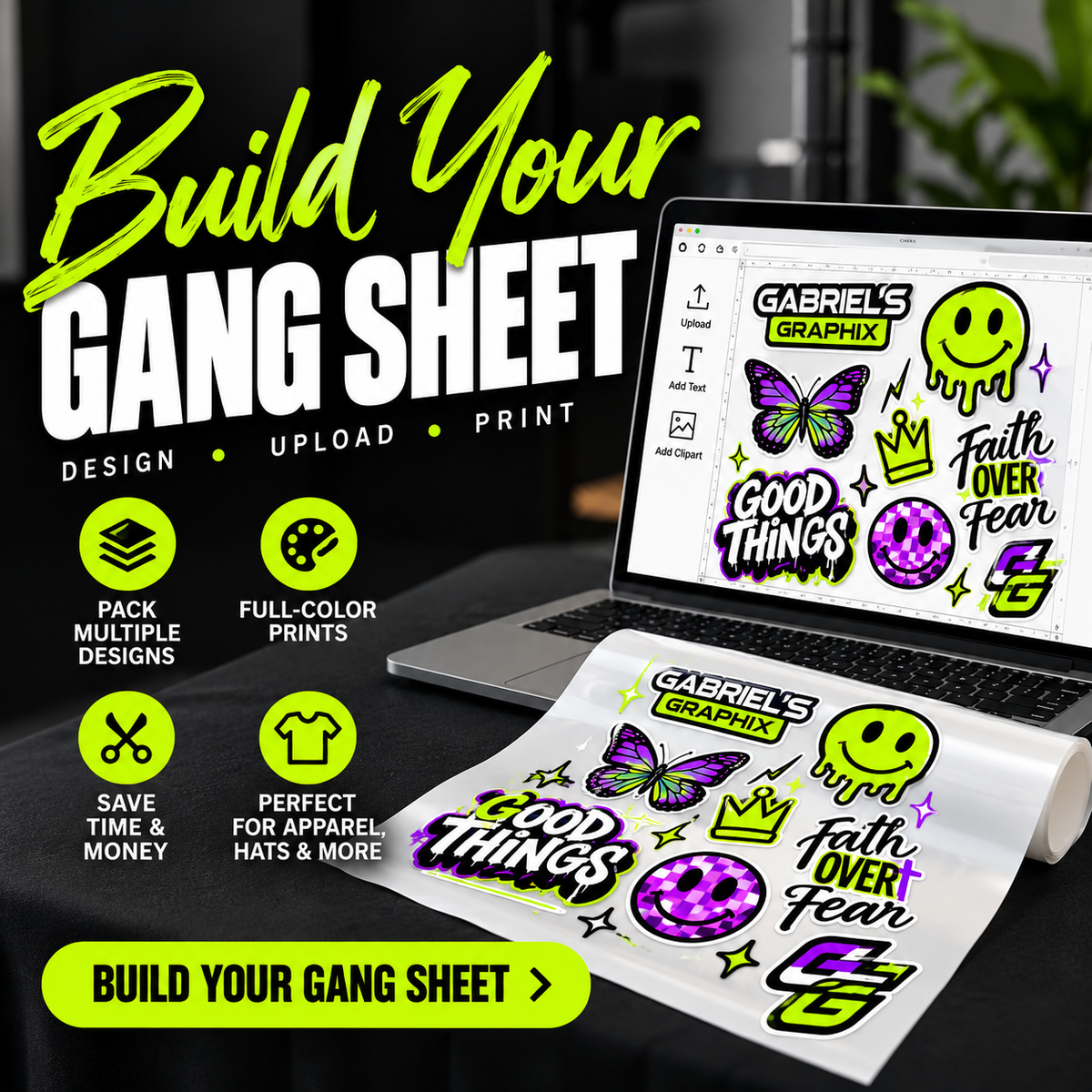 Build a Custom DTF Gang Sheet