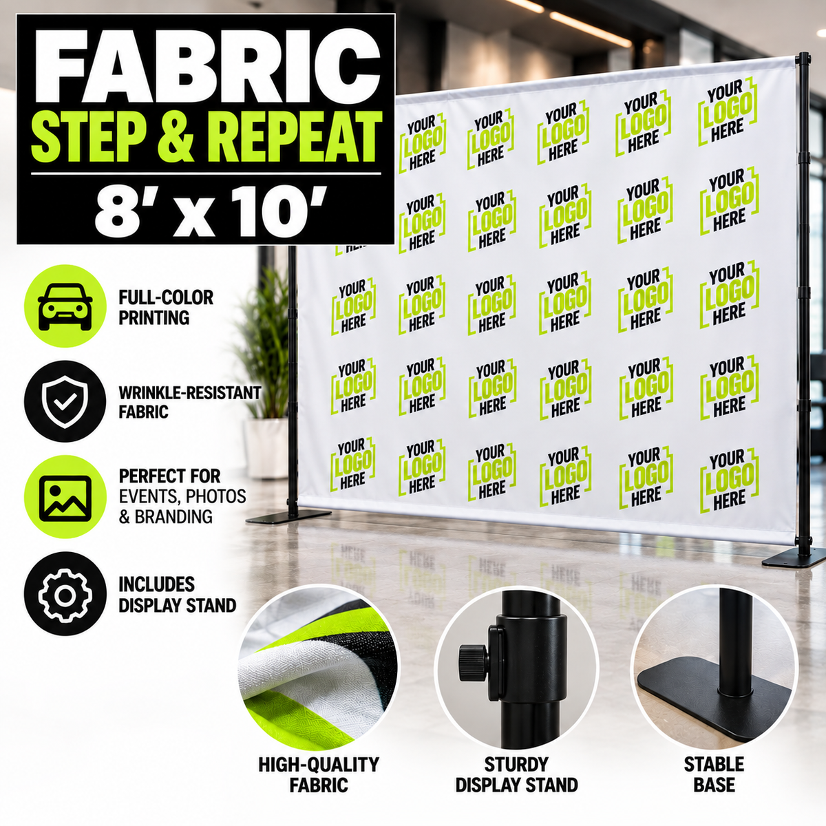 Fabric Step & Repeat - 8' x 10'
