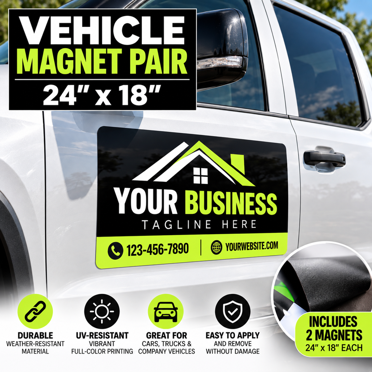Vehicle Magnet Pair - 24" x 18"